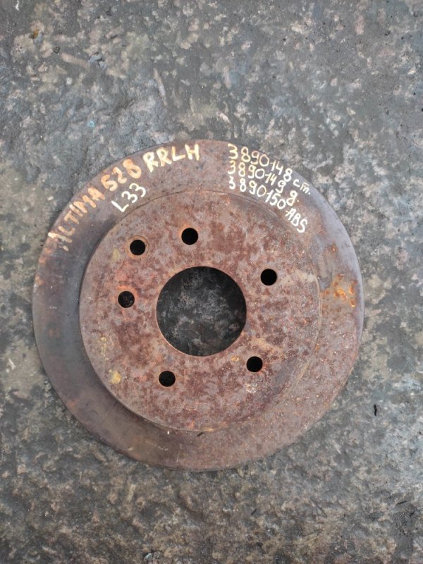 Тормозной диск задний NISSAN ALTIMA L33 12-18 2014 L33 2.5 43206-JA00B Б/У