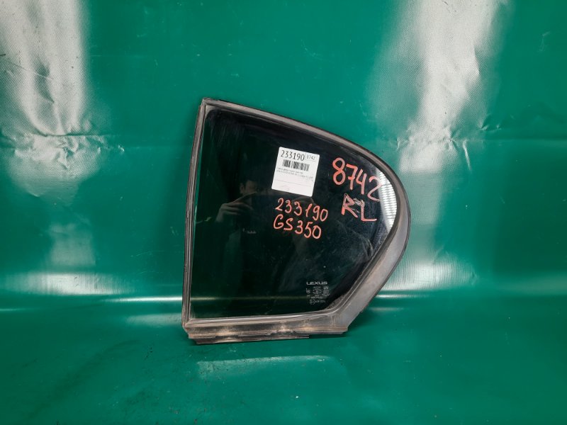 Стекло двери глухое заднее левое LEXUS GS350 GS300 05-11 2008 Седан 3.5 2GR-FSE 68124-30550 Б/У