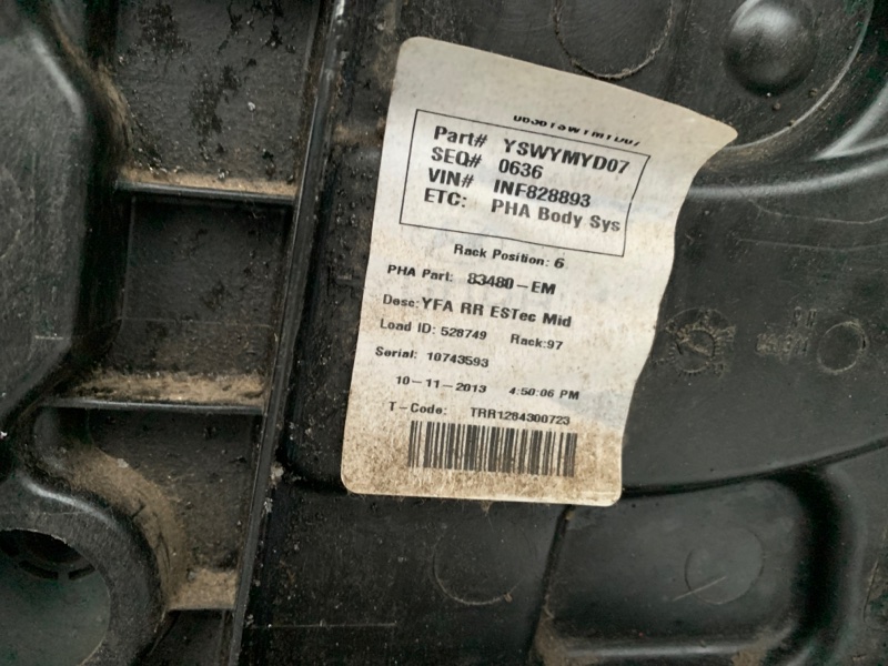 Стеклоподъемник задний правый SONATA YF 10-14