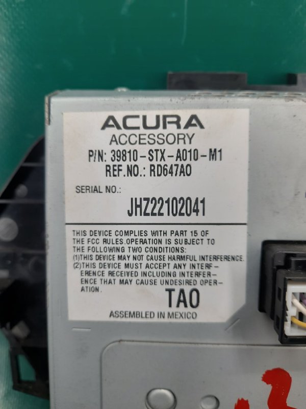 Монитор MDX (YD2) 06-13 2009 Внедорожник 3.7 J37A1 Монитор MDX (YD2) 06-13 2009 Внедорожник 3.7 J37A1