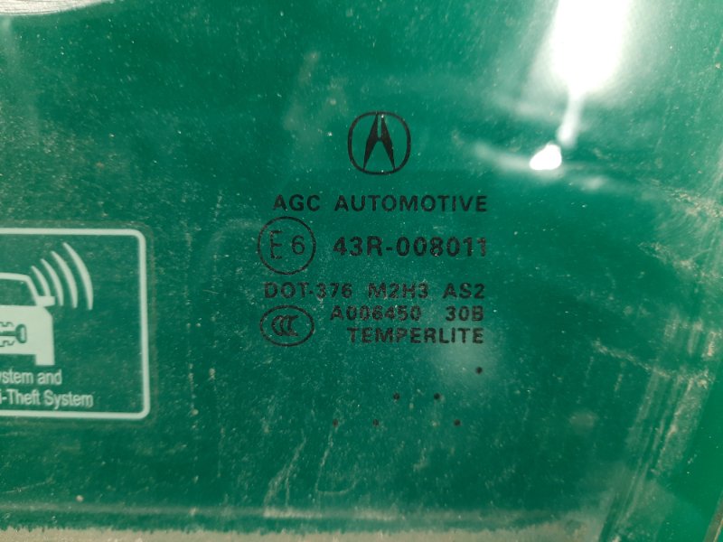 Стекло двери переднее левое MDX (YD2) 06-13 2009 Внедорожник 3.7 J37A1