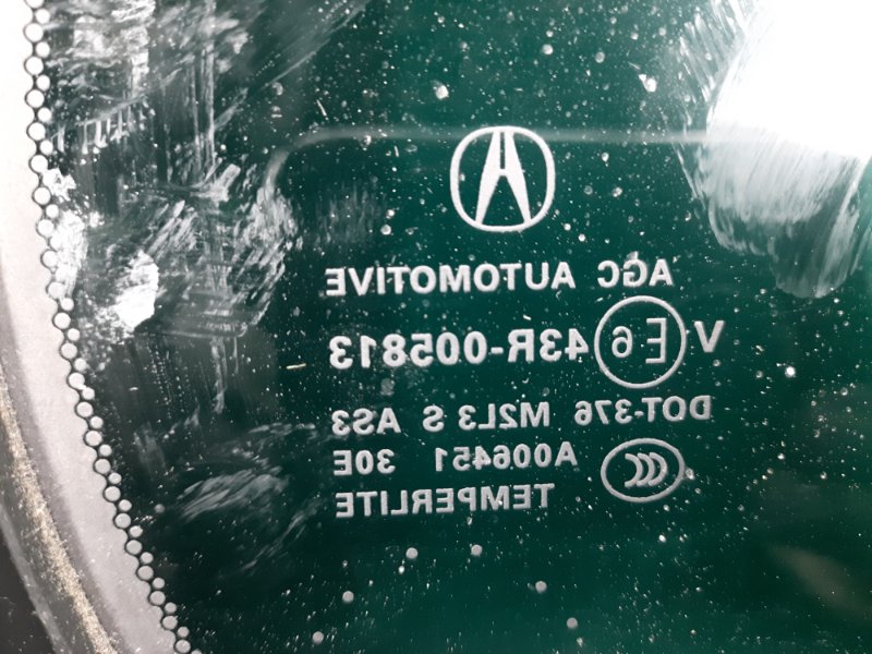 Стекло двери глухое заднее левое RDX 12-19 2017 Внедорожник 3.5 J35Z2