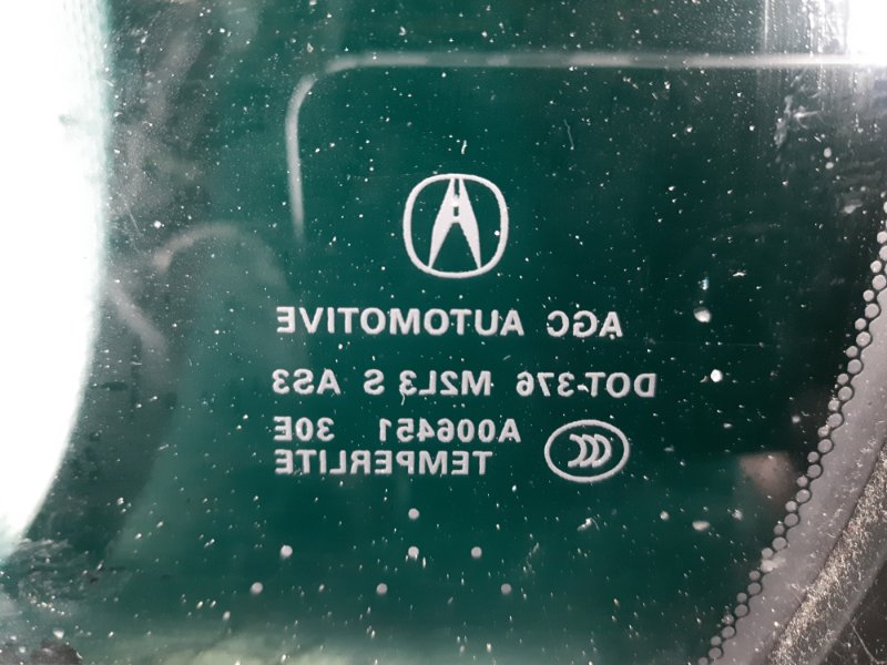 Стекло двери глухое заднее правое RDX 12-19 2013 Внедорожник 3.5 J35Z2