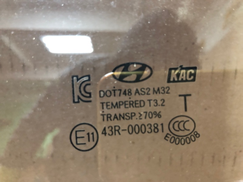 Стекло двери заднее левое I30 GD 12-17 Стекло двери заднее левое I30 GD 12-17