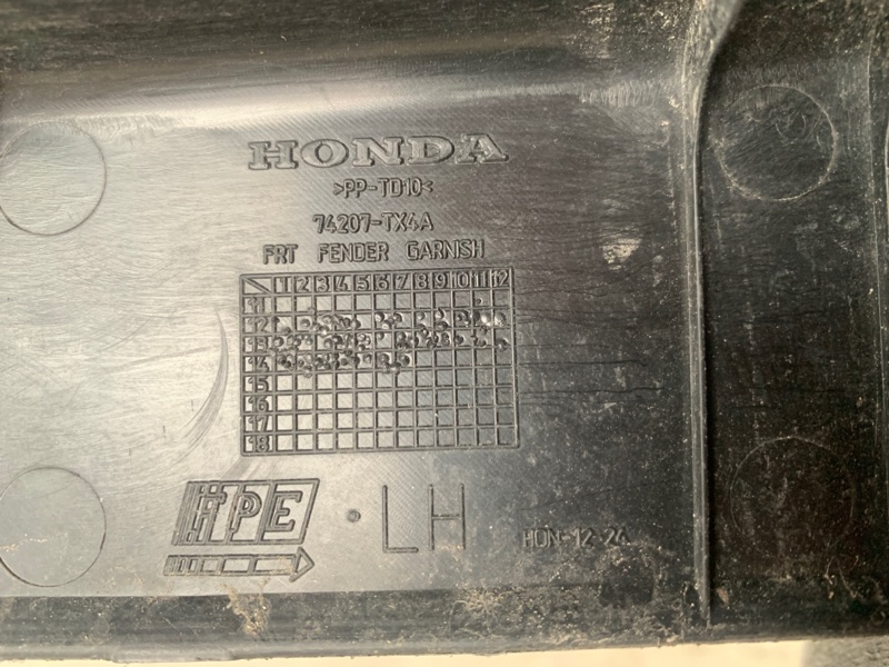 Накладка крыла левая RDX 12-19