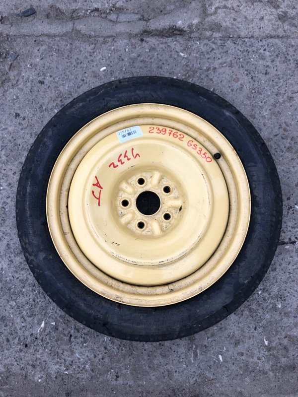 Запчасть диск колесный (докатка) LEXUS GS350 GS300 05-11 2009 Седан 3.5 42652-58050 Б/У Диск колесный (докатка) LEXUS GS350 GS300 05-11 2009 Седан 3.5 42652-58050 Б/У