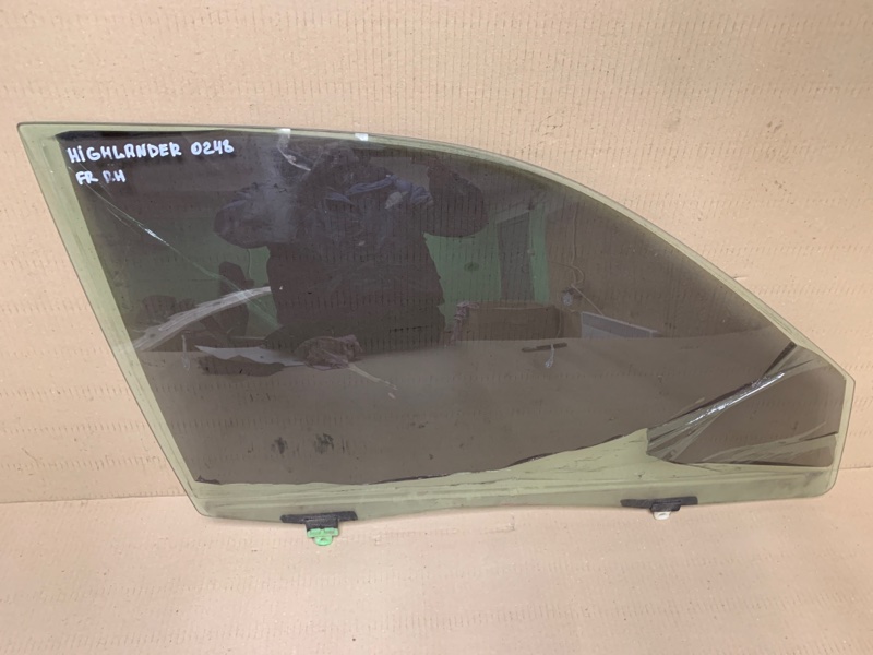 Стекло двери переднее правое TOYOTA HIGHLANDER 01-07 2002 Внедорожник 3.0 1MZFE 68101-48050 Б/У