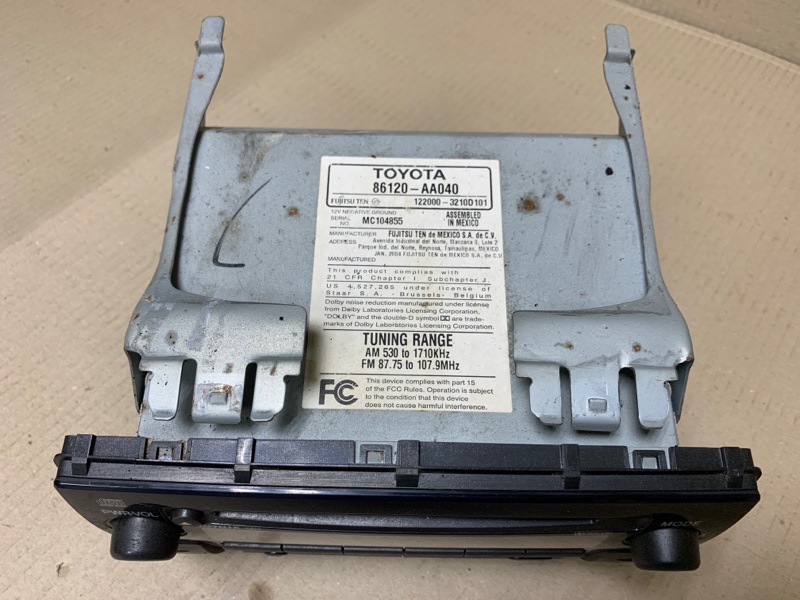 Магнитола TOYOTA CAMRY 30 02-06 Седан 2.4 2AZFE