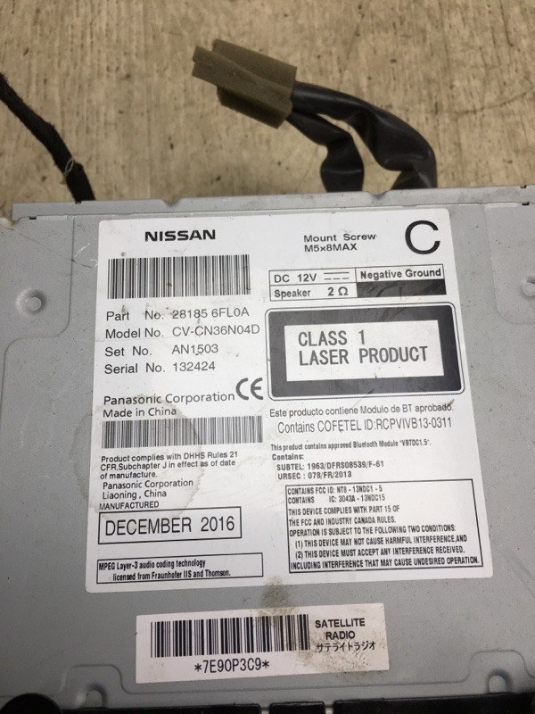 Магнитола X-TRAIL/ROGUE T32 13-20 2017 T32 2.5 QR25DE Магнитола X-TRAIL/ROGUE T32 13-20 2017 T32 2.5 QR25DE