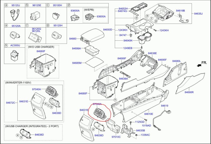 Дефлектор воздушный задний SORENTO UM 14- 2016 Внедорожник 2.4