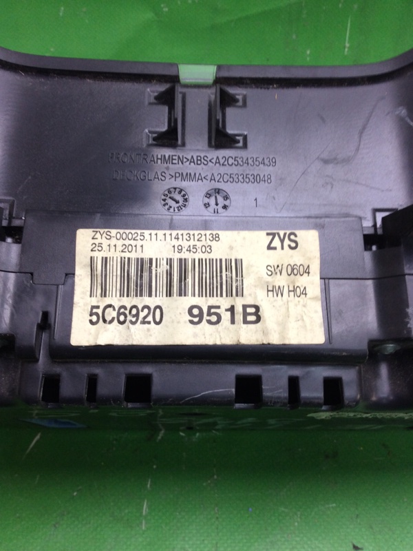 Панель приборов JETTA USA 10-17 2011 162 CBTA 2.5L