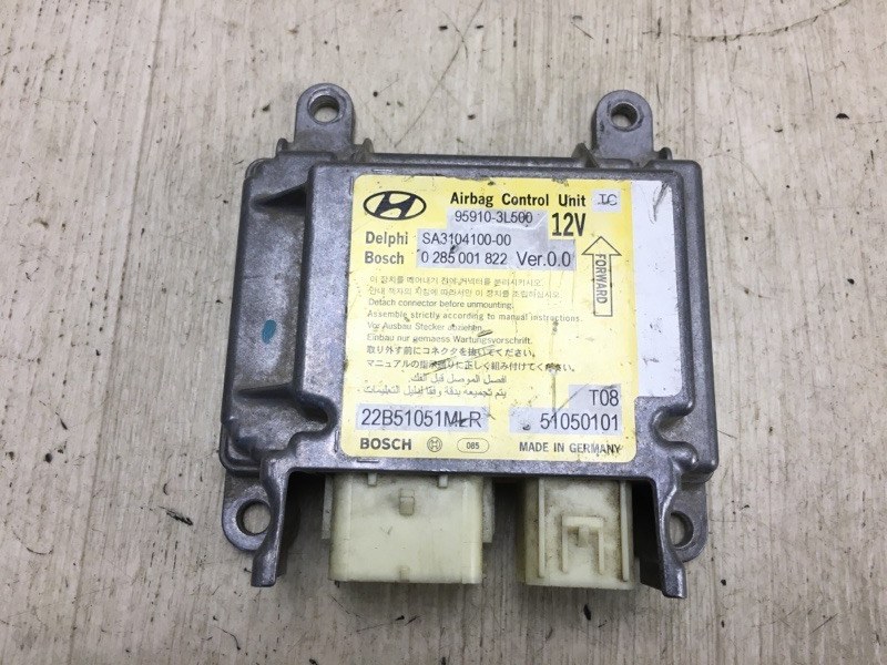 Блок управления AIRBAG HYUNDAI GRANDEUR 05-11 2005-2010 TG 3.3 G6DB 95910-3L500 Б/У