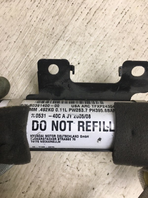 Подушка безопасности (штора) правая HYUNDAI GRANDEUR 05-11 TG 3.3 G6DB