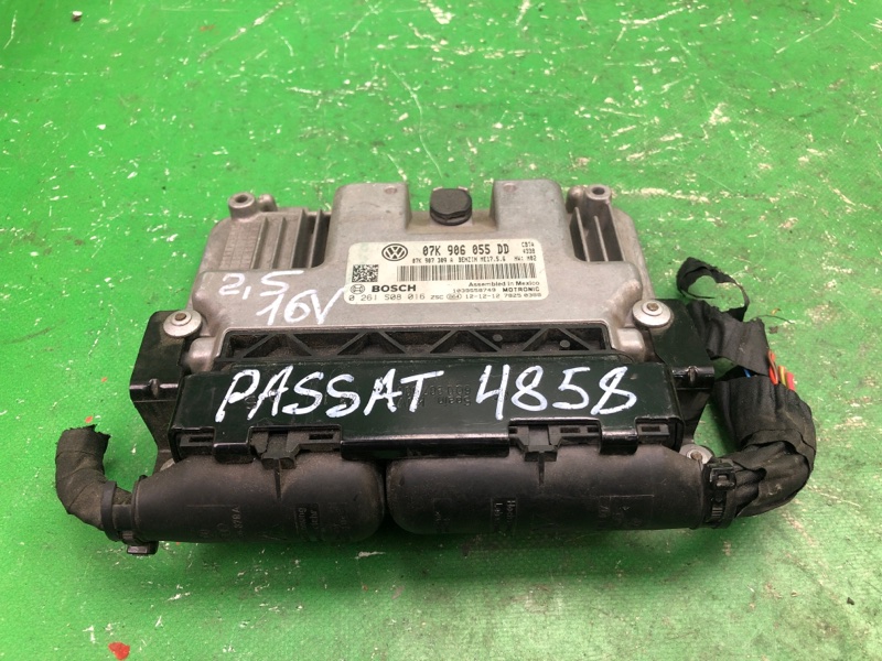 Блок управления двигателем VOLKSWAGEN PASSAT B7 11-15 2013 A32 CBTA 2.5L 07K 906 055 DD Б/У