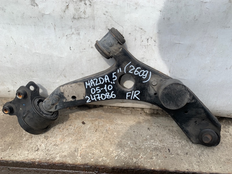 Запчасть рычаг передней подвески нижний правый MAZDA 5 CR 05-10 2008 Минивен 2.3 B32H-34-300B Б/У Рычаг передней подвески нижний правый MAZDA 5 CR 05-10 2008 Минивен 2.3 B32H-34-300B Б/У