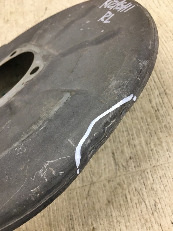 Защита тормозного диска задняя левая KIZASHI 09-14