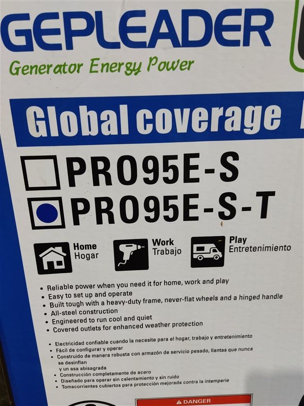 Генератор бензиновый PRO95E-S-T Генератор бензиновый PRO95E-S-T