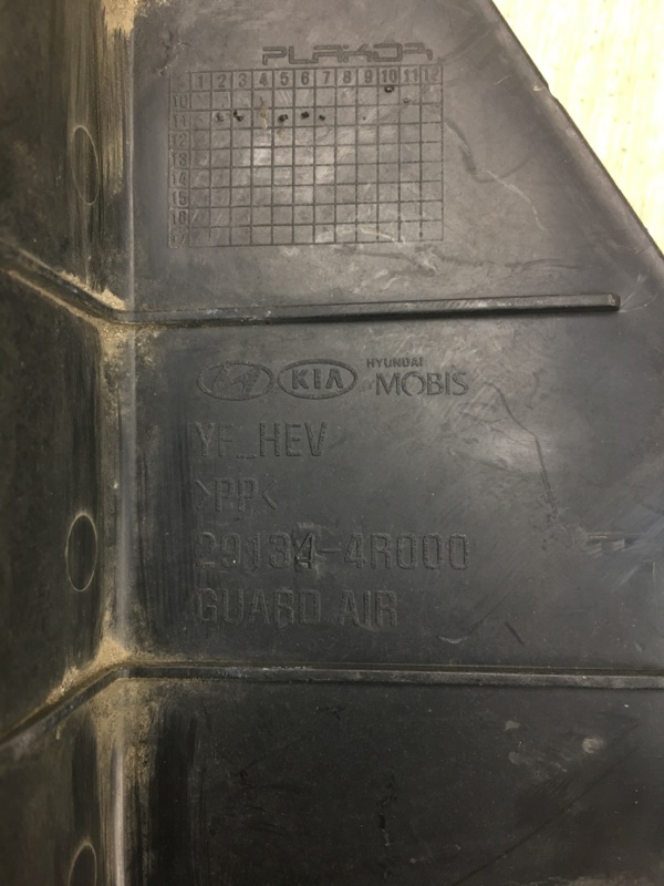 Дефлектор радиатора правый SONATA YF 10-14 2012 YF 2.4 G4KK