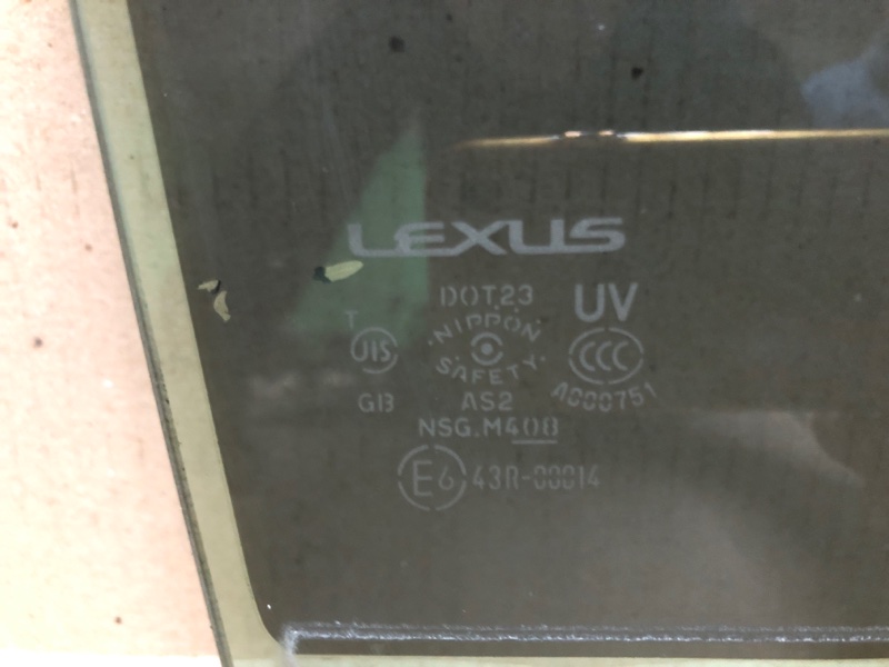 Стекло двери заднее правое ES350 06-12 2008 XV40 3.5 2GR-FE