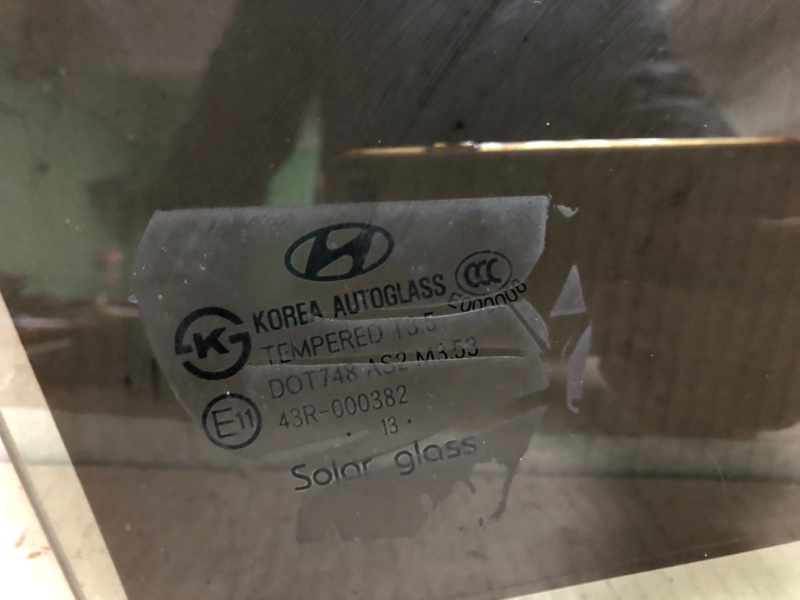 Стекло двери заднее правое SONATA YF 10-14 2013 YF 2.4 G4KK
