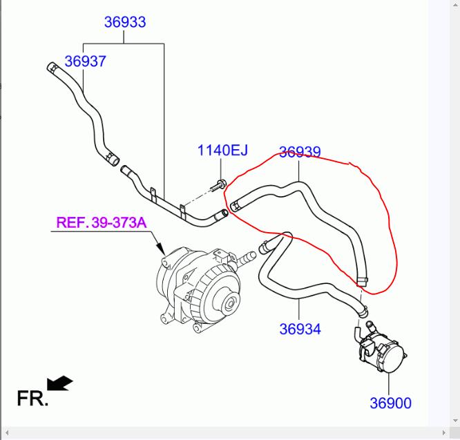 Патрубок системы охлаждения SONATA YF 10-14 2013 YF 2.4 G4KK
