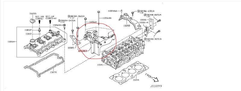 Кронштейн двигателя правый ROGUE 08-15 2009 Внедорожник 2.5 QR25DE