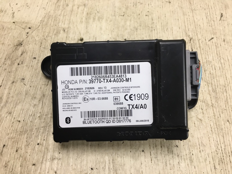 Блок управления блютуз ACURA RDX 12-19 2018 Внедорожник 3.5 39770-TX4-A03 Б/У
