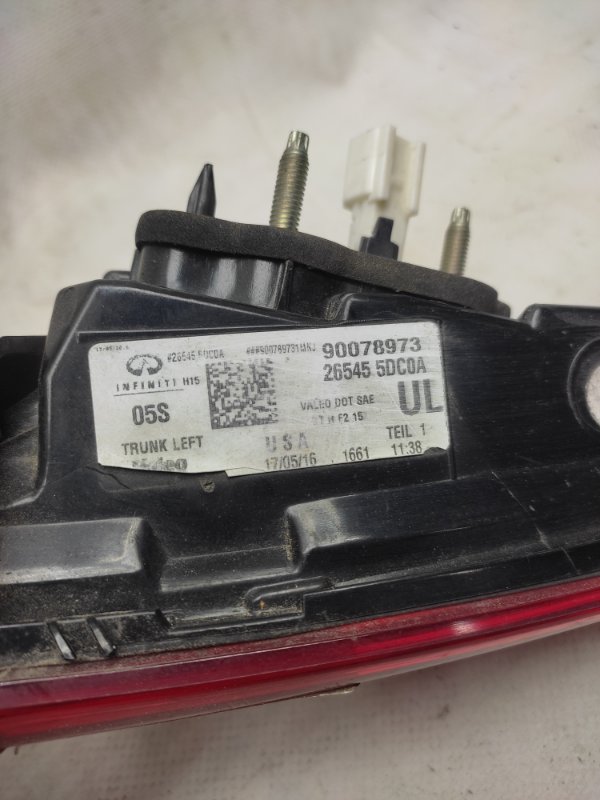 Фонарь внутренний задний левый QX30 16-20 2017 Внедорожник 2.0 20PET Фонарь внутренний задний левый QX30 16-20 2017 Внедорожник 2.0 20PET