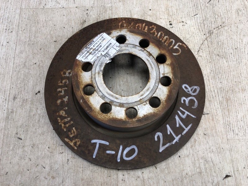 Тормозной диск задний VOLKSWAGEN JETTA USA 10-17 2012 162 2.5 CBUA 1K0 615 601 AB Б/У