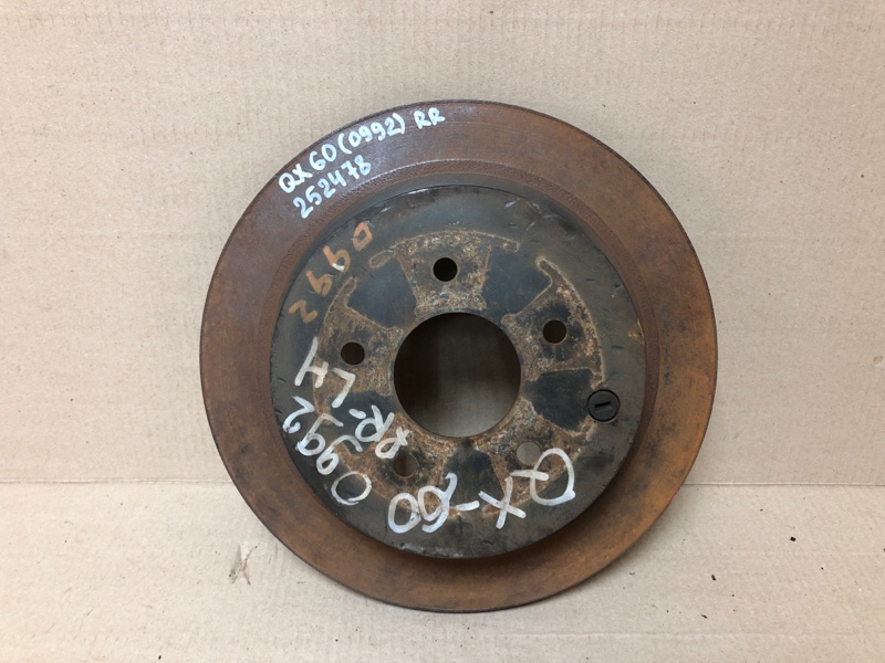 Тормозной диск задний INFINITI QX60/JX35 12-20 2016 L50 3.5 VQ35DE 43206-CK000 Б/У