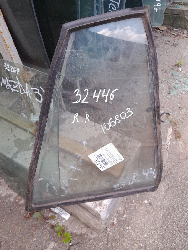 Стекло двери глухое заднее правое MAZDA 626 GC 83-87 G043-72-661A Б/У
