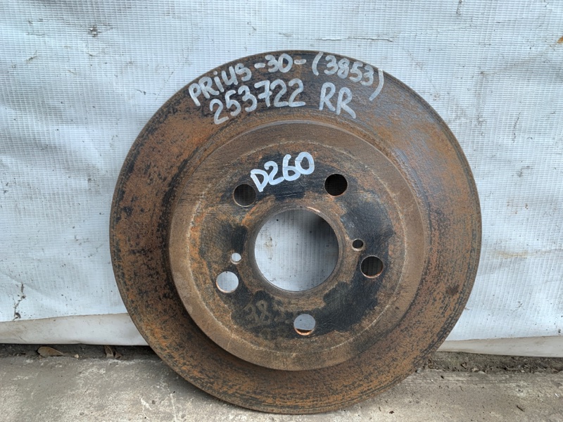 Тормозной диск задний TOYOTA PRIUS - 30 09-17 2013 ZVW30 2ZR-FXE 42431-12310 Б/У