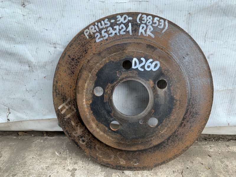 Тормозной диск задний TOYOTA PRIUS - 30 09-17 2013 ZVW30 2ZR-FXE 42431-12310 Б/У