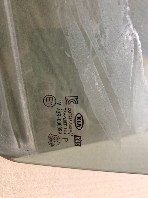 Стекло двери заднее левое KIA SOUL PS 13-19 PS 2.0 G4NC Стекло двери заднее левое KIA SOUL PS 13-19 PS 2.0 G4NC