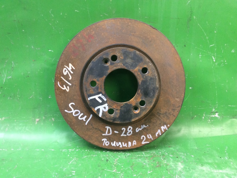 Тормозной диск передний KIA SOUL PS 13-19 2013 PS 2.0 G4NC 51712-A7000 Б/У