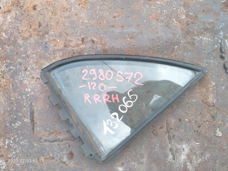 Стекло двери глухое заднее правое TOYOTA COROLLA 120 00-07 68123-12760 Б/У