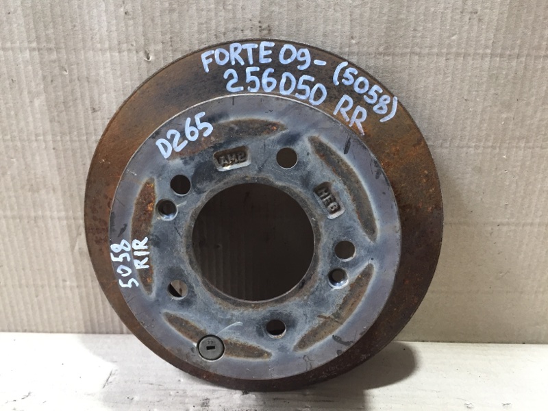 Тормозной диск задний KIA FORTE/CERATO TD 08-13 2012 Седан G4KD 2.0L 58411-2K300 Б/У