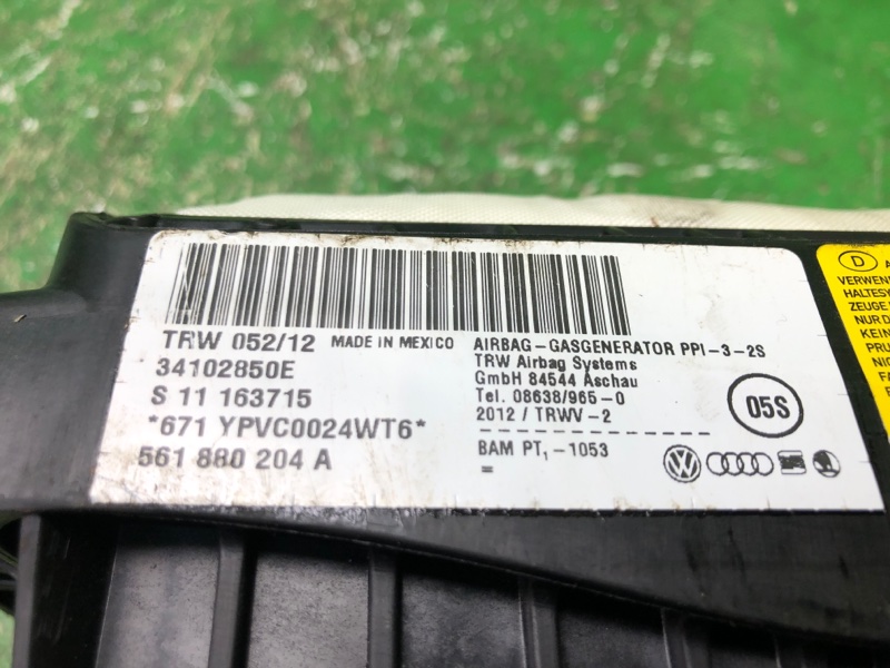 Подушка безопасности пассажира PASSAT B7 11-15 2012 2.5 CBUA