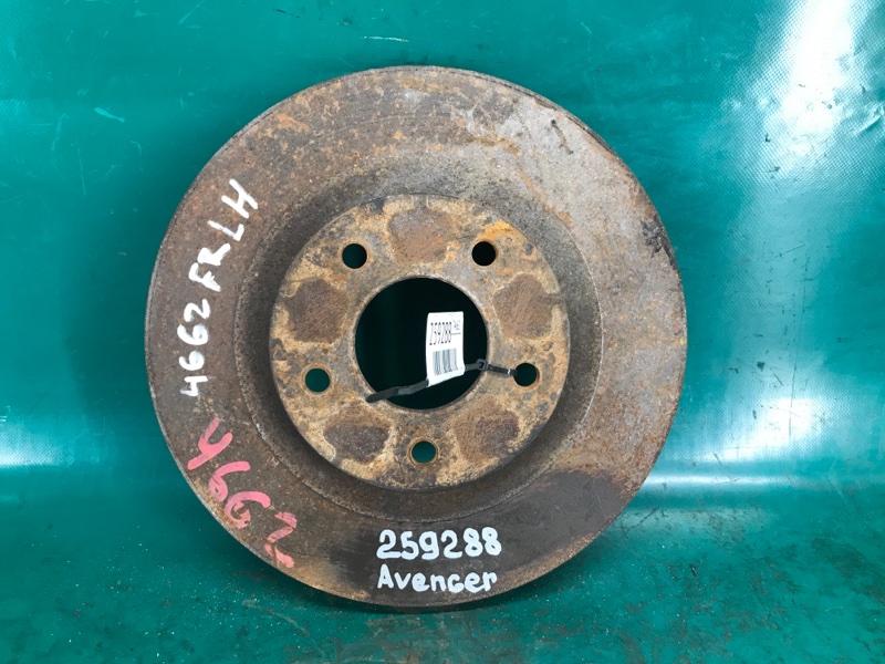 Запчасть тормозной диск передний левый DODGE AVENGER 07-14 2011 JS 3.6 ERB 5105514AA Б/У Тормозной диск передний левый DODGE AVENGER 07-14 2011 JS 3.6 ERB 5105514AA Б/У