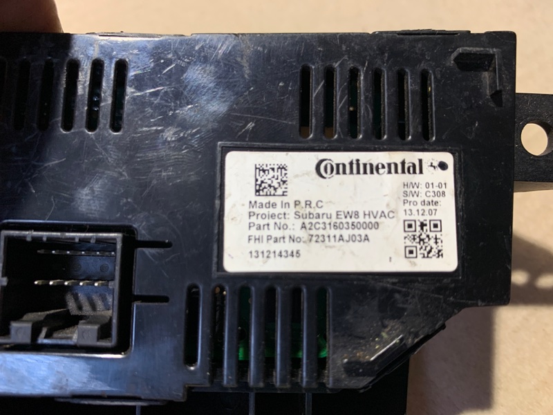 Блок управления печкой OUTBACK 09-14 BR