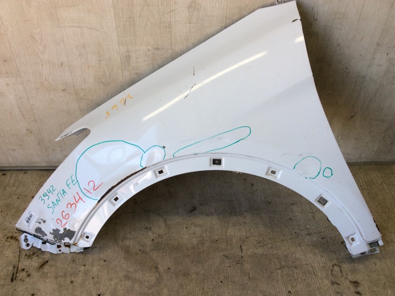 Крыло переднее левое HYUNDAI SANTA FE (DM) 12-18 2013 2.4 G4KJ 663104Z000 Б/У