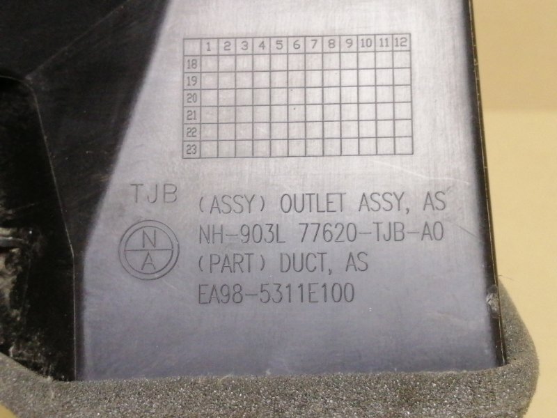 Дефлектор воздушный передний правый RDX 19- 2021 2.0