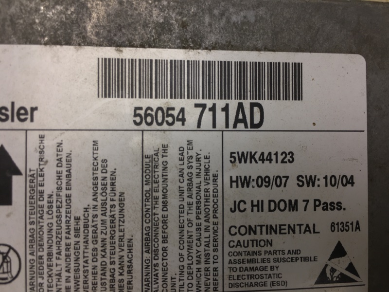 Блок управления AIRBAG JOURNEY 08-20 2010 3.5 EGF