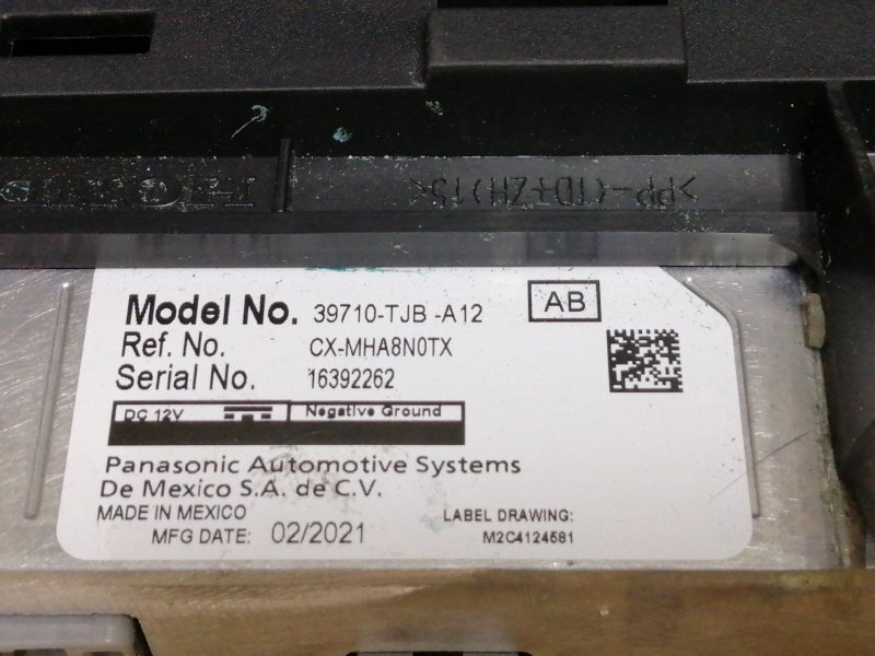 Монитор ACURA RDX 19- 2.0 Монитор ACURA RDX 19- 2.0