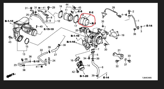 Патрубок интеркулера RDX 19- 2019 Внедорожник 2.0 Патрубок интеркулера RDX 19- 2019 Внедорожник 2.0