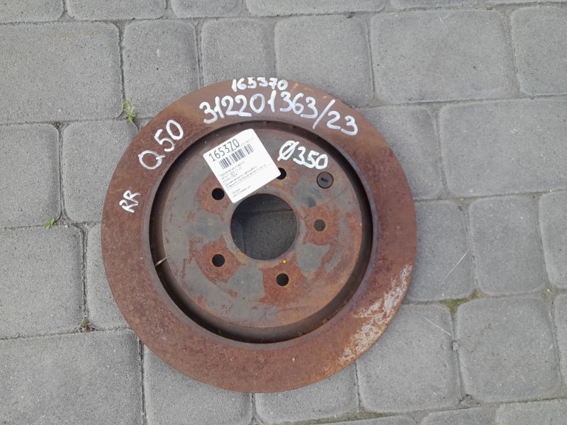 Запчасть тормозной диск задний INFINITI Q50 15-20 43206-1CA0A Б/У Тормозной диск задний INFINITI Q50 15-20 43206-1CA0A Б/У