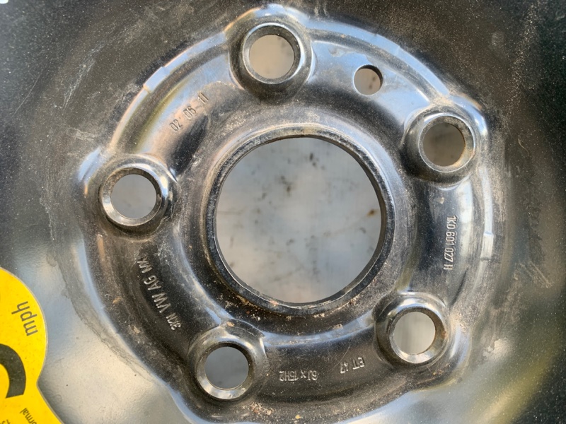 Диск колесный (докатка) VOLKSWAGEN JETTA USA 10-17 2.5 Диск колесный (докатка) VOLKSWAGEN JETTA USA 10-17 2.5