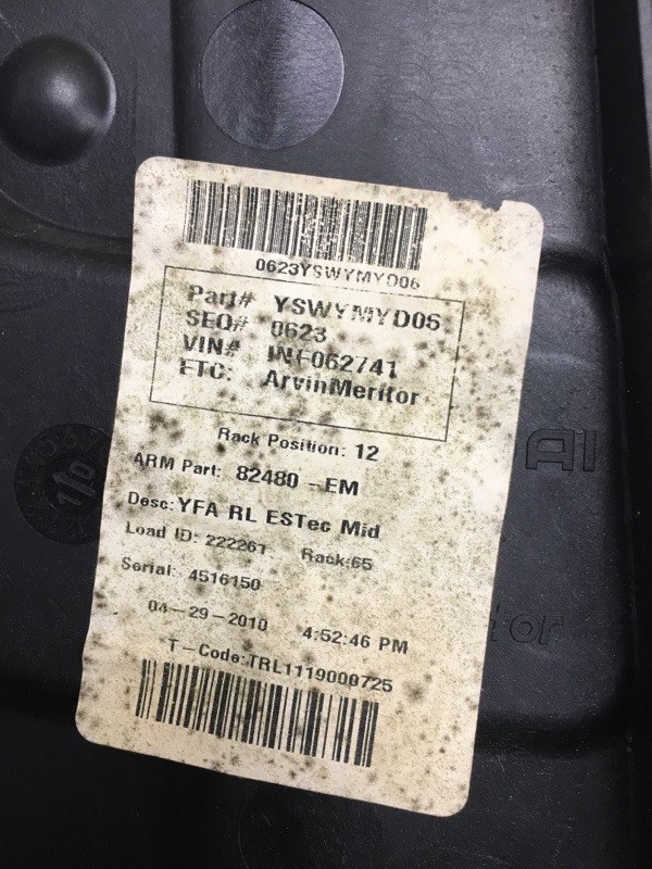 Стеклоподъемник задний левый SONATA YF 10-14 2011 YF 2.4 G4KJ