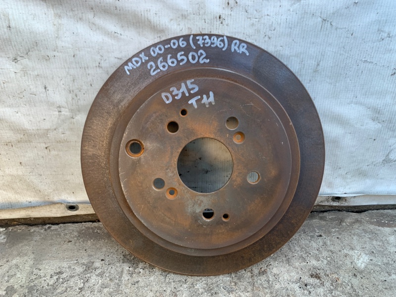 Запчасть тормозной диск задний ACURA MDX (YD1) 00-06 2002 3.5 42510-S3V-A01 Б/У Тормозной диск задний ACURA MDX (YD1) 00-06 2002 3.5 42510-S3V-A01 Б/У