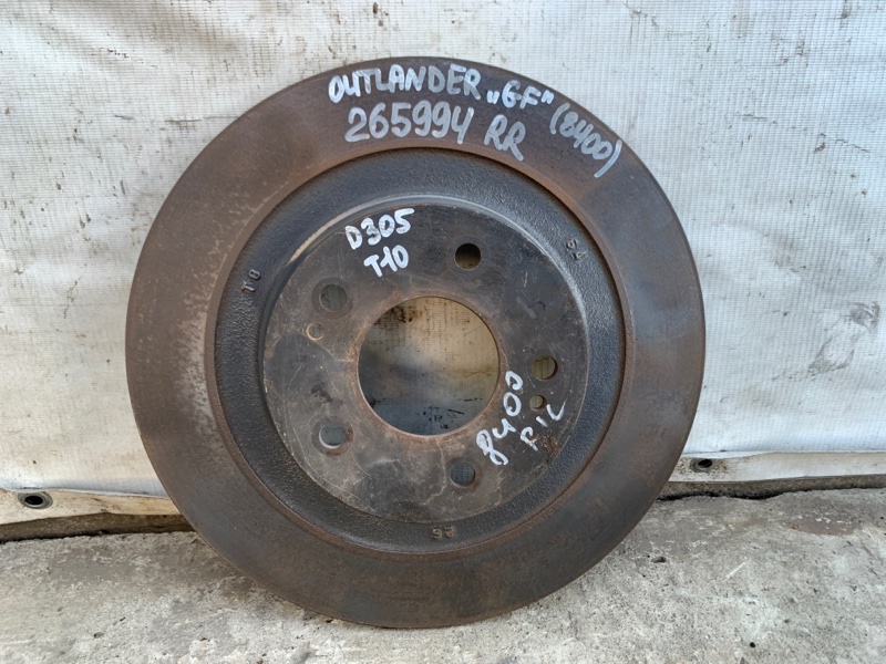 Запчасть тормозной диск задний MITSUBISHI OUTLANDER GF 12- 2016 GF8W 2.4 4J12 4615A125 Б/У Тормозной диск задний MITSUBISHI OUTLANDER GF 12- 2016 GF8W 2.4 4J12 4615A125 Б/У